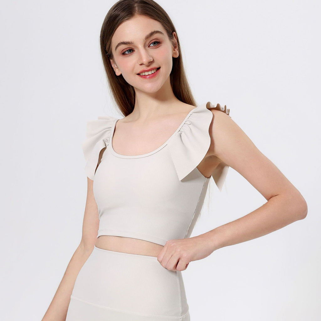 Outer Wear Sports Back Shaping Fixed Cup Lace Sleeve Push up Abdominal Shaping Slimming Yoga Clothes Fitness Clothes Underwear