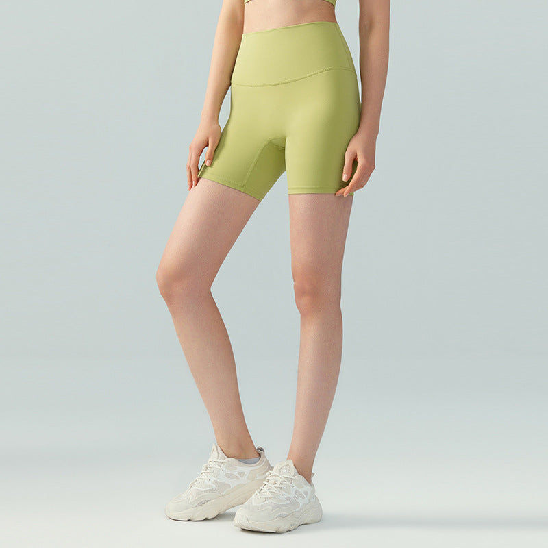 Nude Feel Hip Lifting Sport Yoga Pants Women Slim Fit Slimming Cycling Pants No Embarrassment Line Fitness Short Length Pants