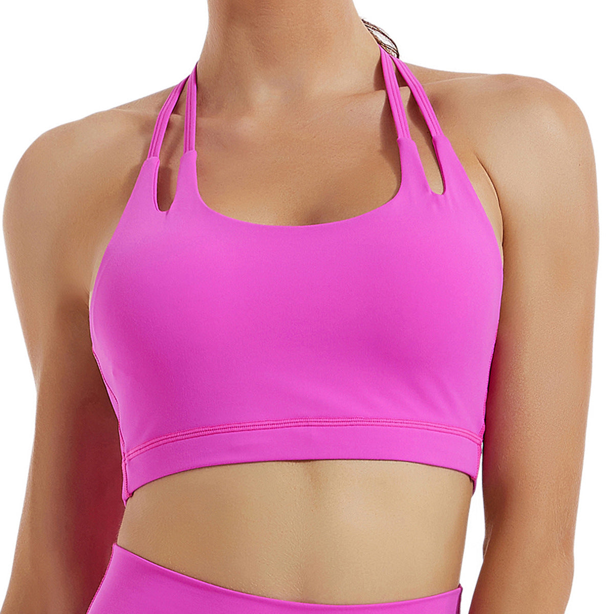 Sous-vêtements de sport pour femmes, soutien-gorge push-up antichoc pour le fitness, la course et le yoga, effet seconde peau. Veste de yoga.