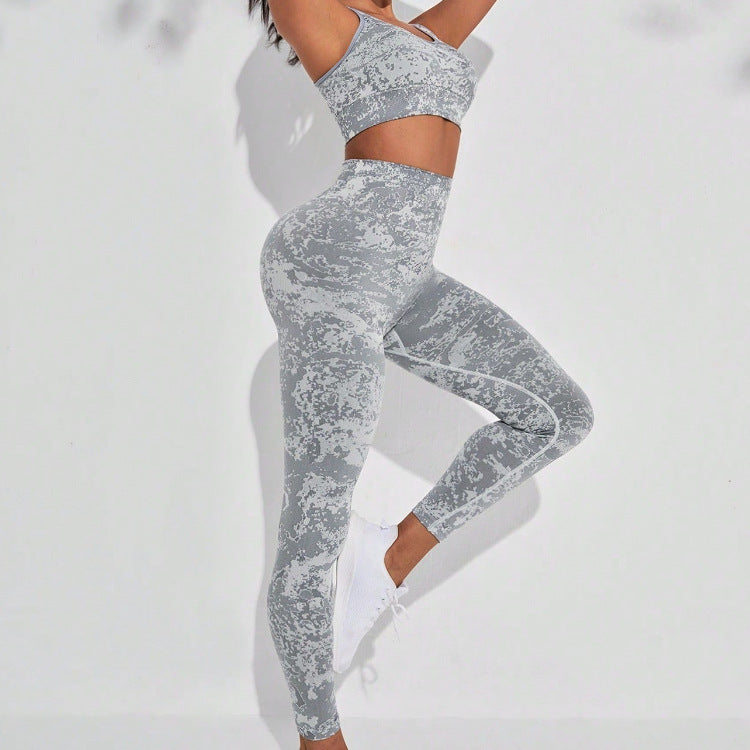 Waist Girdling Belly Contraction Fitness Suit Sports Yoga Pants Women High Waist Hip Lift Body Shaping Pants