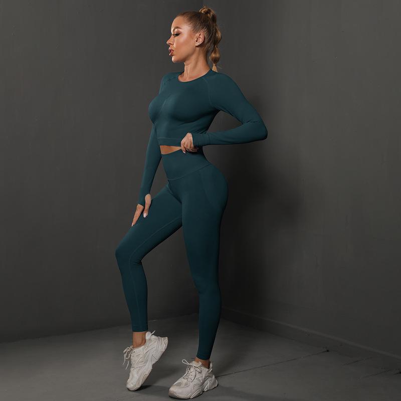 Long Sleeve Trousers Suit-Ink Green
