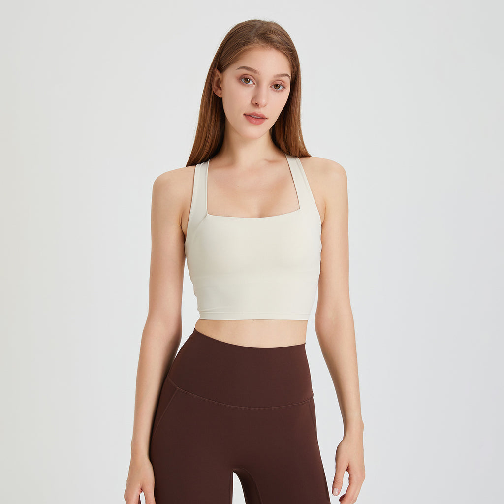 Ropa interior deportiva sin costuras y a prueba de golpes para mujer, sujetador push up para correr, yoga y entrenamiento.