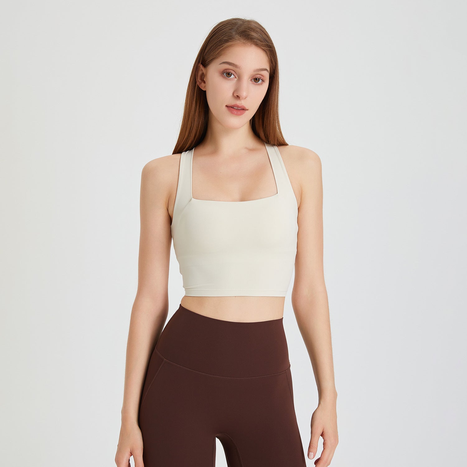 Ropa interior deportiva sin costuras y a prueba de golpes para mujer, sujetador push up para correr, yoga y entrenamiento.